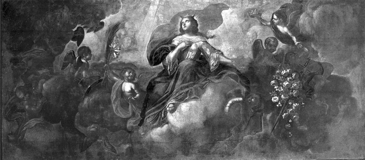gloria di Santa Caterina d'Alessandria (dipinto, elemento d'insieme) di Borremans Guglielmo (sec. XVIII)