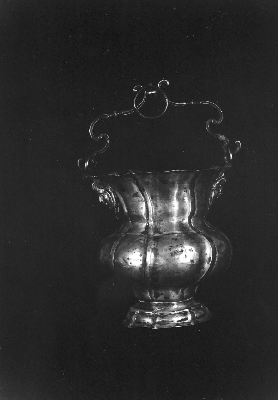 secchiello per l'acqua benedetta, opera isolata - bottega Italia meridionale (sec. XVIII)