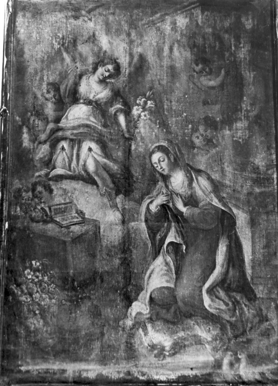 Annunciazione (dipinto) di Giordano Luca (maniera) (sec. XIX)