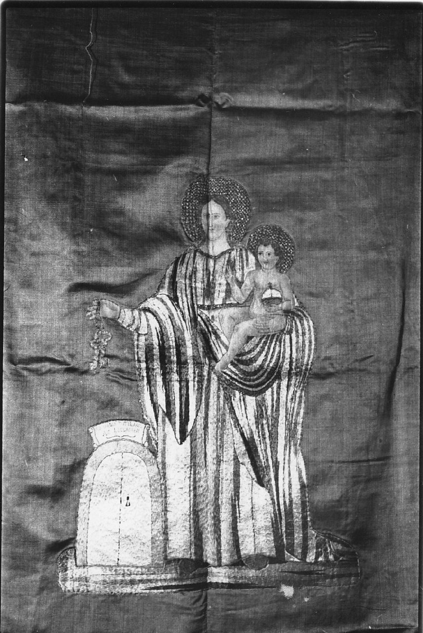 Madonna di Costantinopoli (stendardo processionale, opera isolata) - manifattura calabrese (fine/inizio secc. XVIII/ XIX)