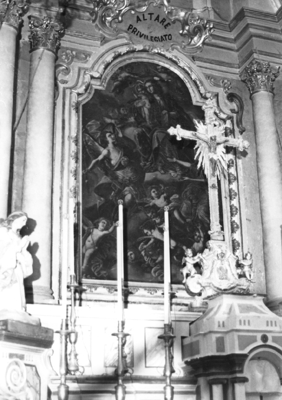 Madonna con Bambino e angeli (dipinto, opera isolata) di Santanna Cristoforo (sec. XVIII)
