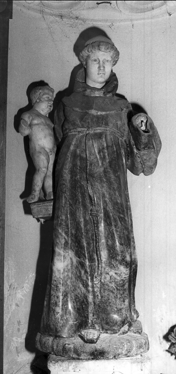 Sant'Antonio da Padova con il bambino (statua, opera isolata) - ambito calabrese (sec. XVIII)