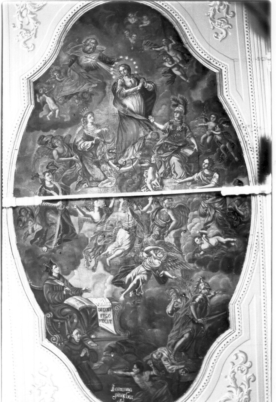 Immacolata Concezione e santi (dipinto, opera isolata) di Santanna Cristoforo (sec. XVIII)