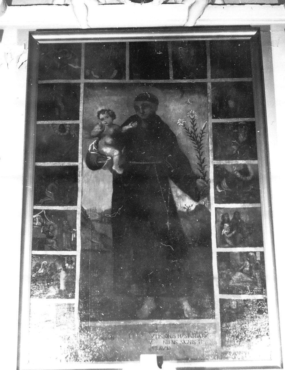 Sant'Antonio da Padova con il bambino (pala d'altare, opera isolata) - ambito Italia meridionale (seconda metà sec. XVII)
