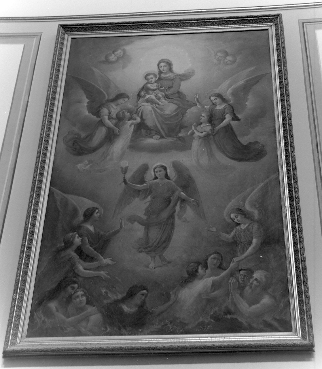 Madonna con Bambino e angeli (dipinto, opera isolata) di Porta C (fine sec. XIX)