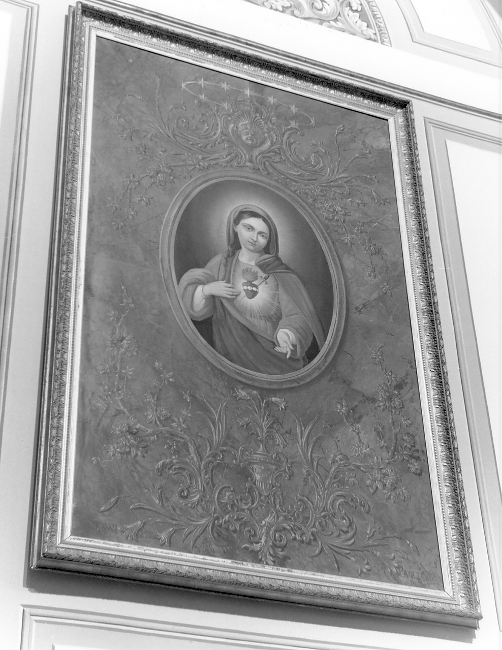 Sacro Cuore di Maria (dipinto, opera isolata) di Pagliari F (sec. XIX)