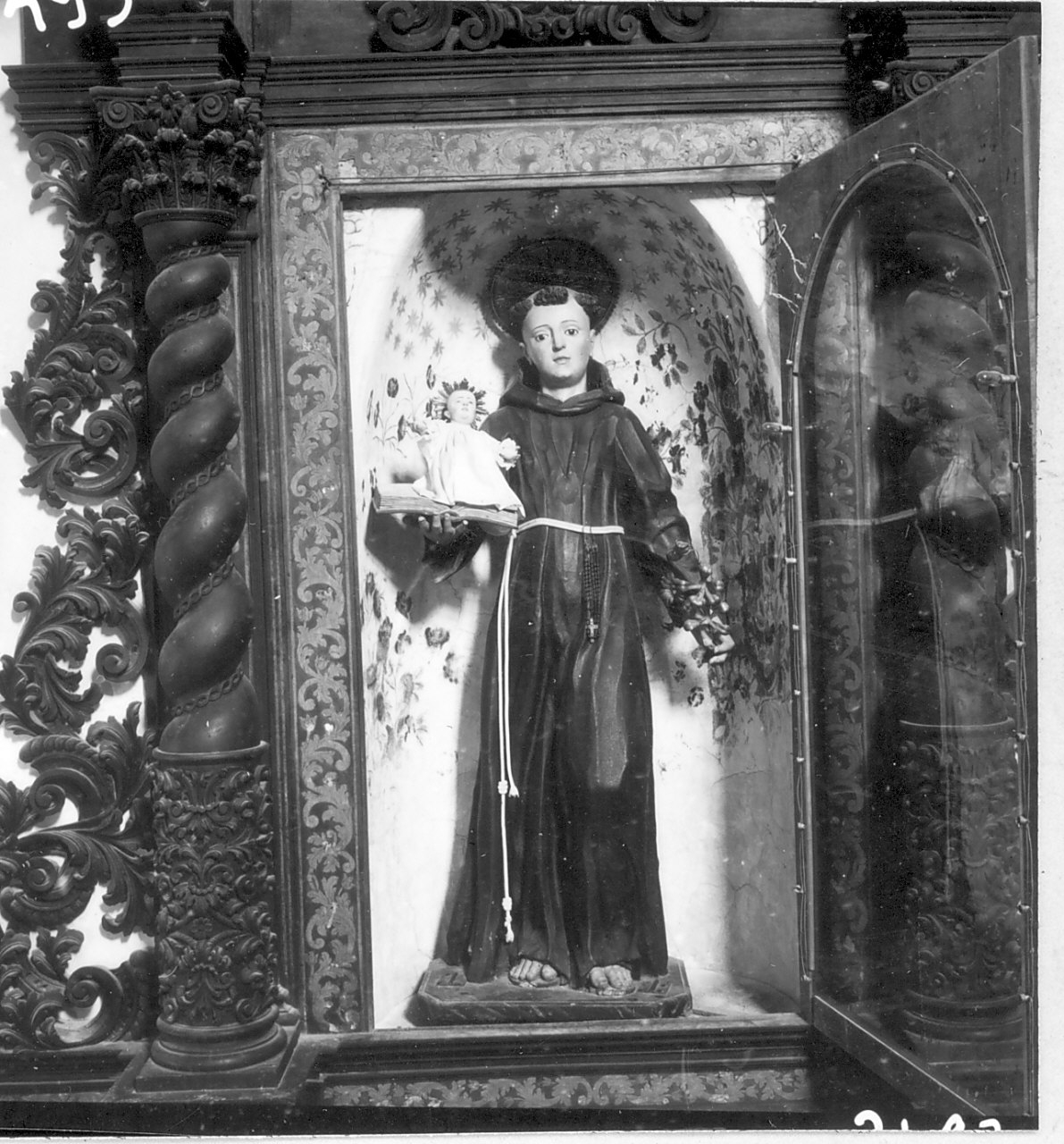 Sant'Antonio da Padova con il bambino (statua) - bottega calabrese (sec. XVIII)