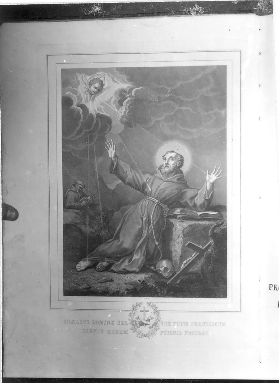 San Francesco d'Assisi (litografia) di Sangiorgi Nicola (sec. XIX)