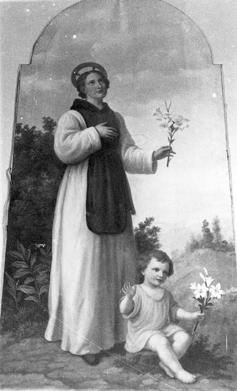 Madonna con Bambino (dipinto) di Maldarelli S (sec. XX)