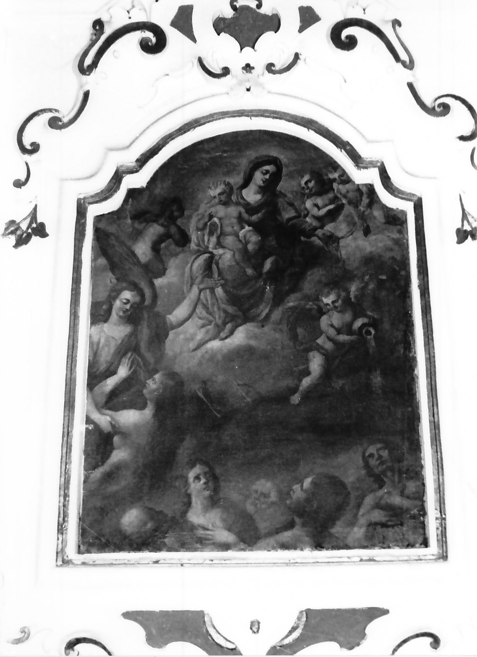 Madonna del Carmelo intercede per le anime del purgatorio (dipinto) - ambito Italia meridionale (sec. XVIII)
