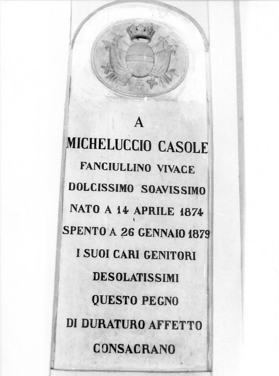 lapide tombale - bottega calabrese (sec. XIX)