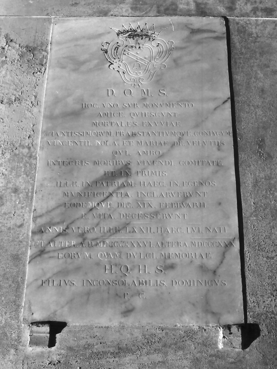 lastra tombale, opera isolata - bottega calabrese (sec. XIX)