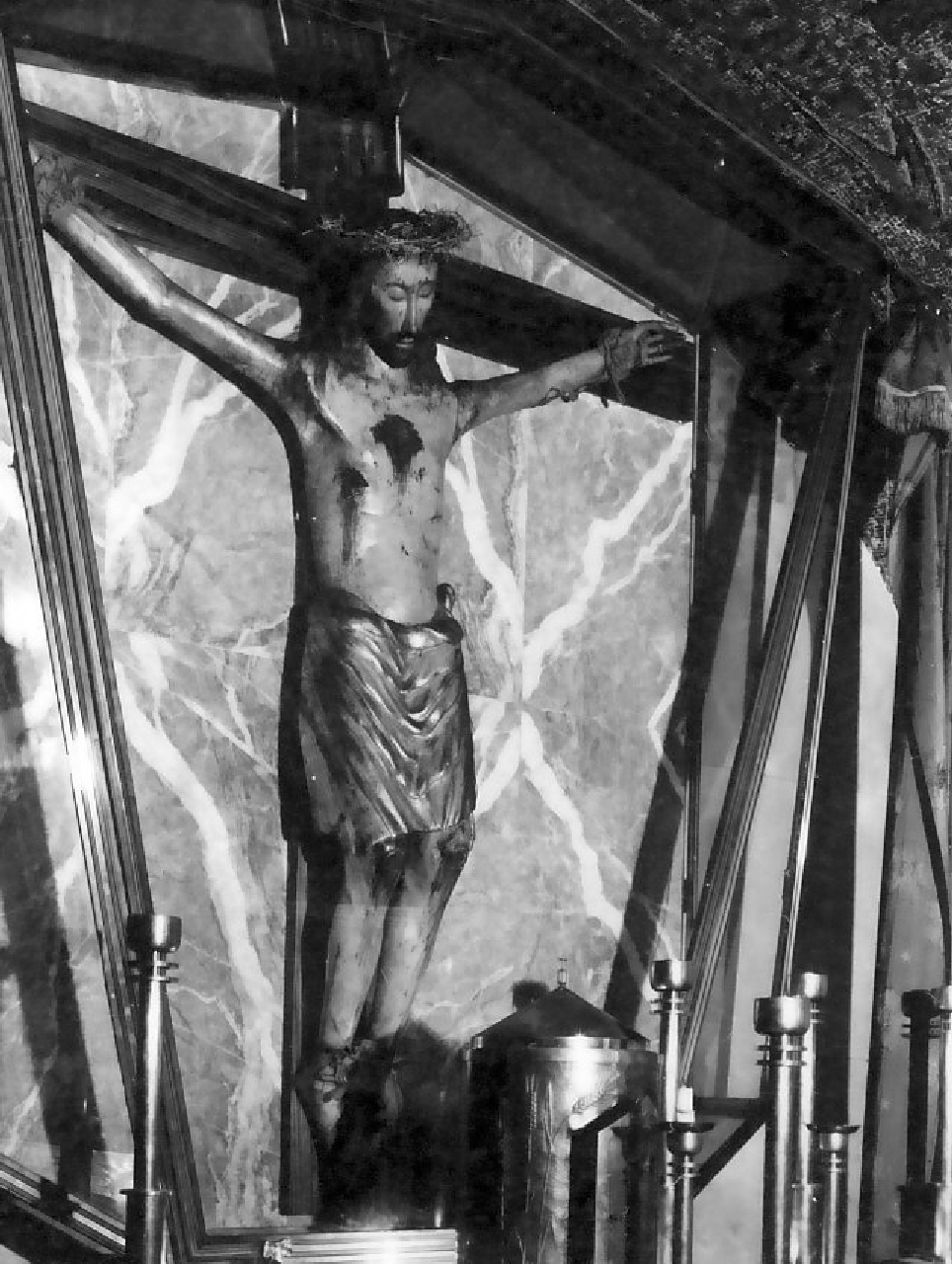 crocifisso, opera isolata - bottega calabrese (sec. XV)