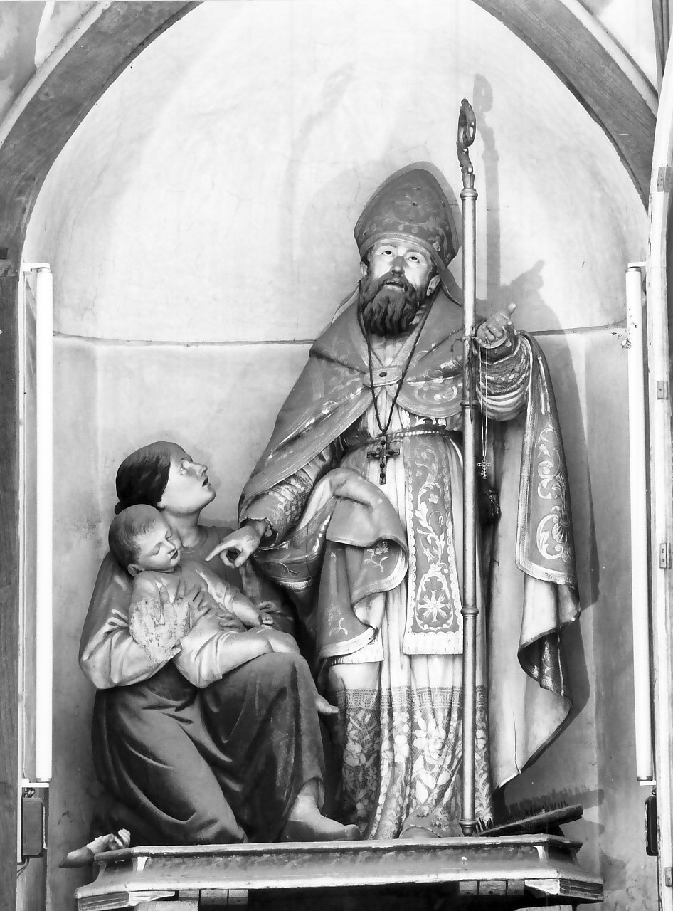 San Biagio (gruppo scultoreo, opera isolata) - bottega calabrese (sec. XX)