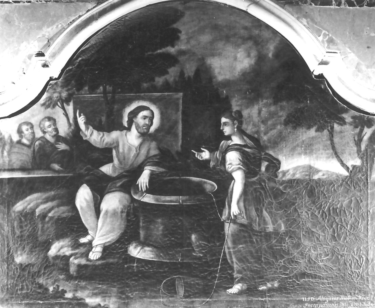 Cristo e la samaritana al pozzo (dipinto, opera isolata) - ambito calabrese (sec. XIX)