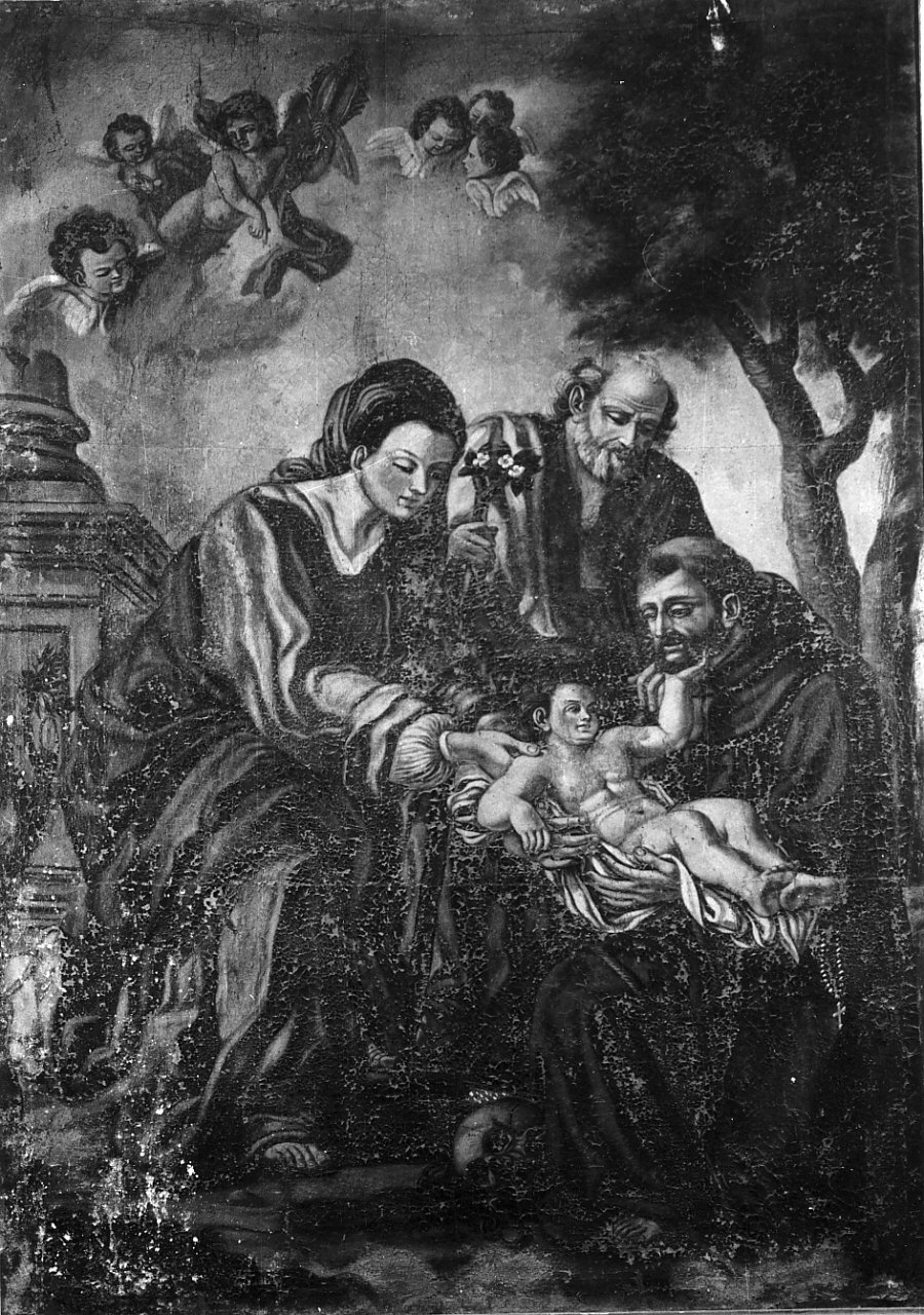Sacra Famiglia (dipinto, opera isolata) di Algaria Francesco Antonio (metà sec. XVIII)