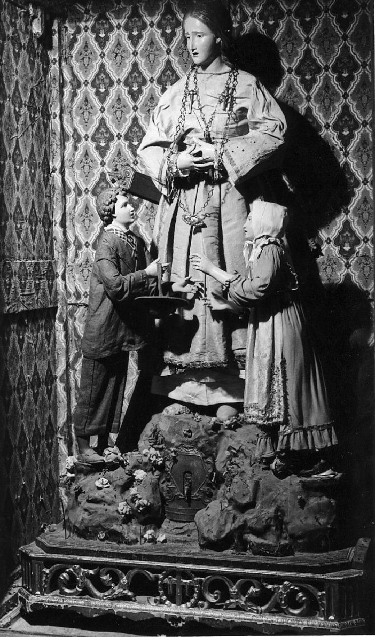 Madonna con altri personaggi (gruppo scultoreo, opera isolata) - bottega calabrese (sec. XIX)