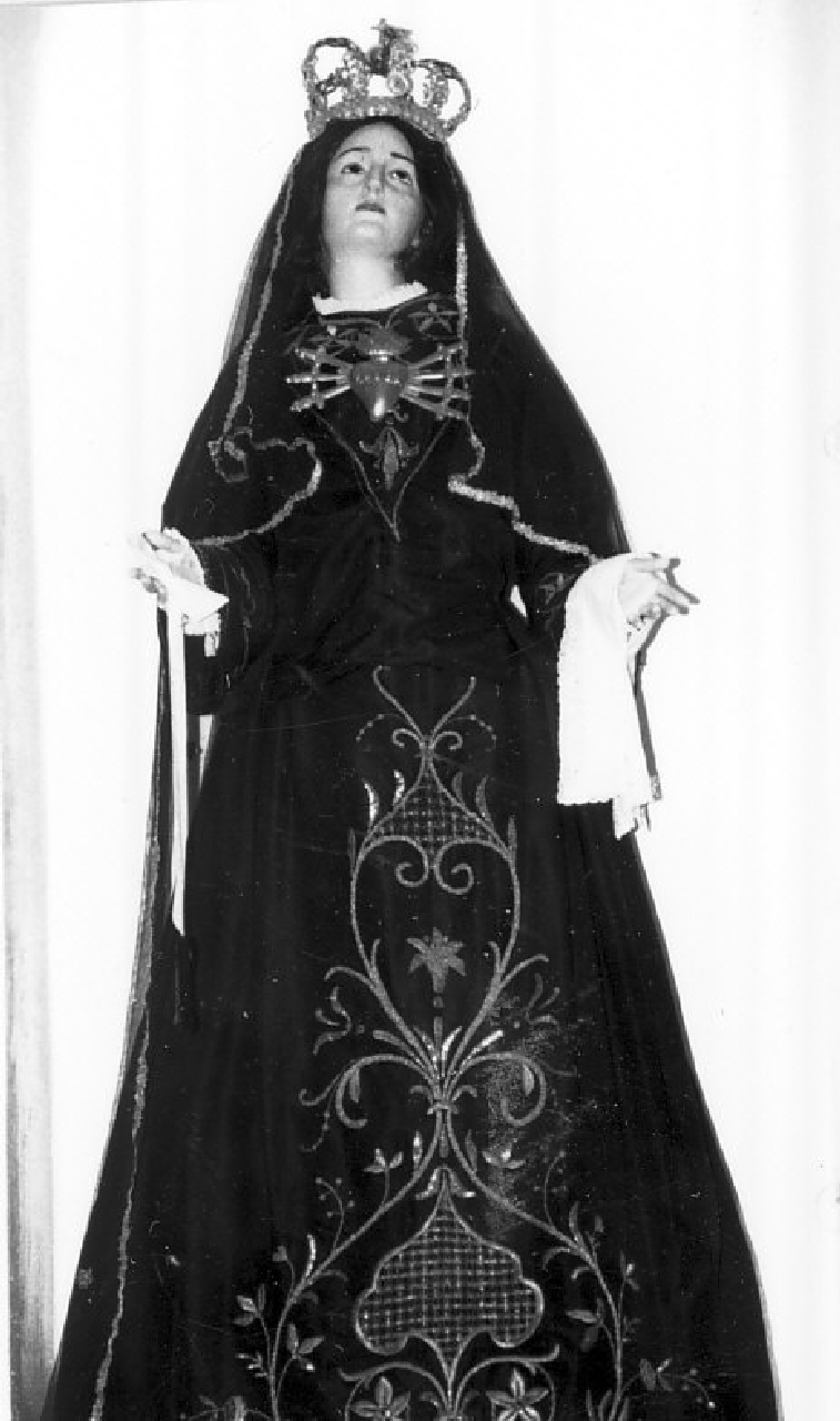 Madonna Addolorata (statua, opera isolata) - bottega Italia meridionale (fine sec. XIX)