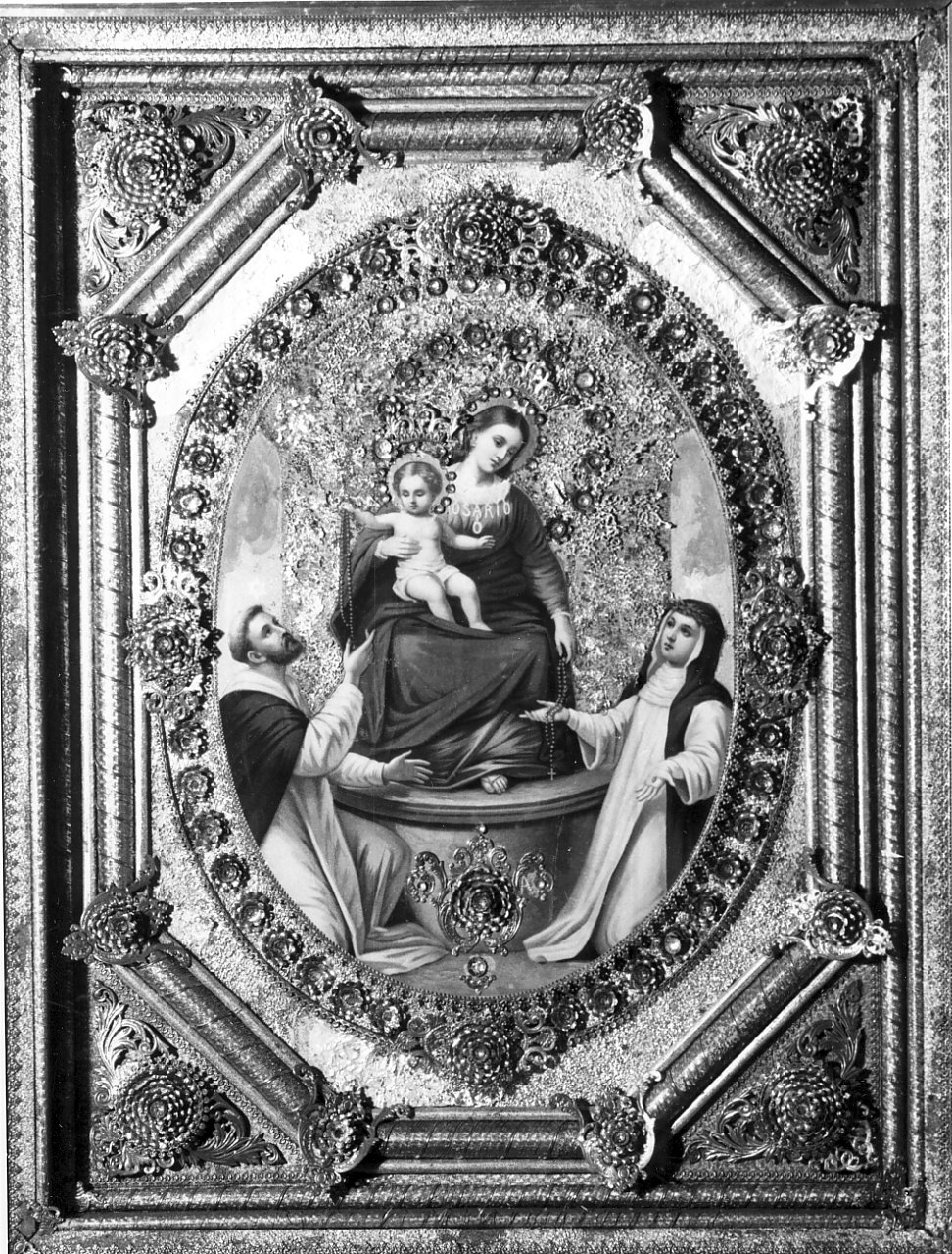 Madonna del Rosario (dipinto, opera isolata) - ambito Italia meridionale, bottega Italia meridionale (inizio sec. XX)