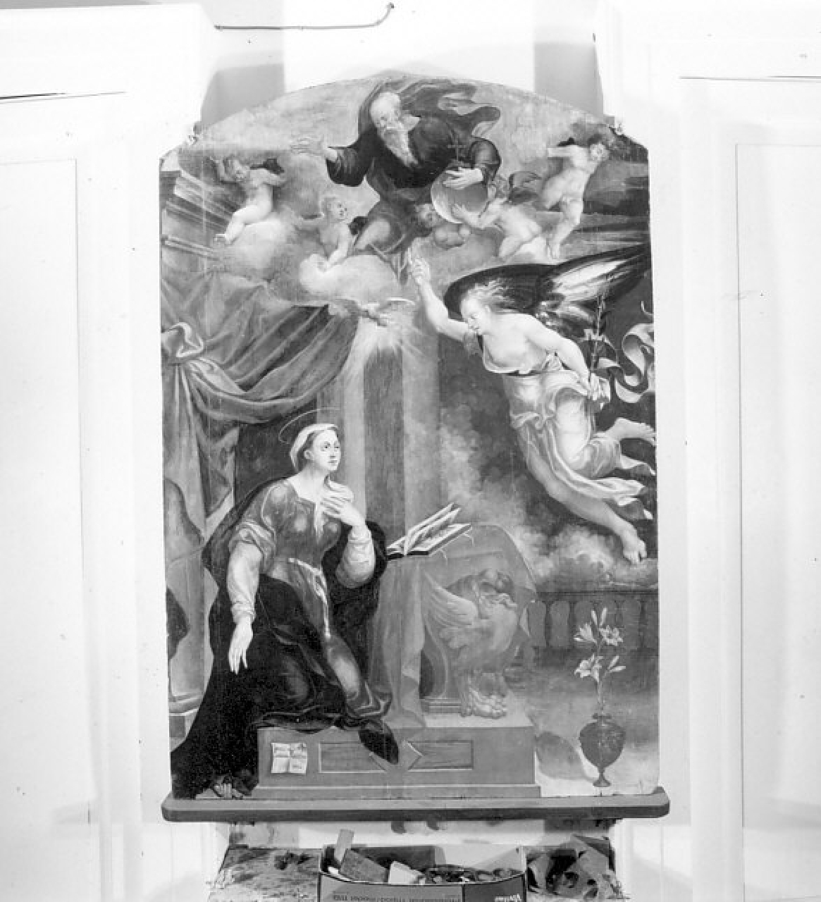 Annunciazione (dipinto, opera isolata) di Negroni Pietro (sec. XVI)