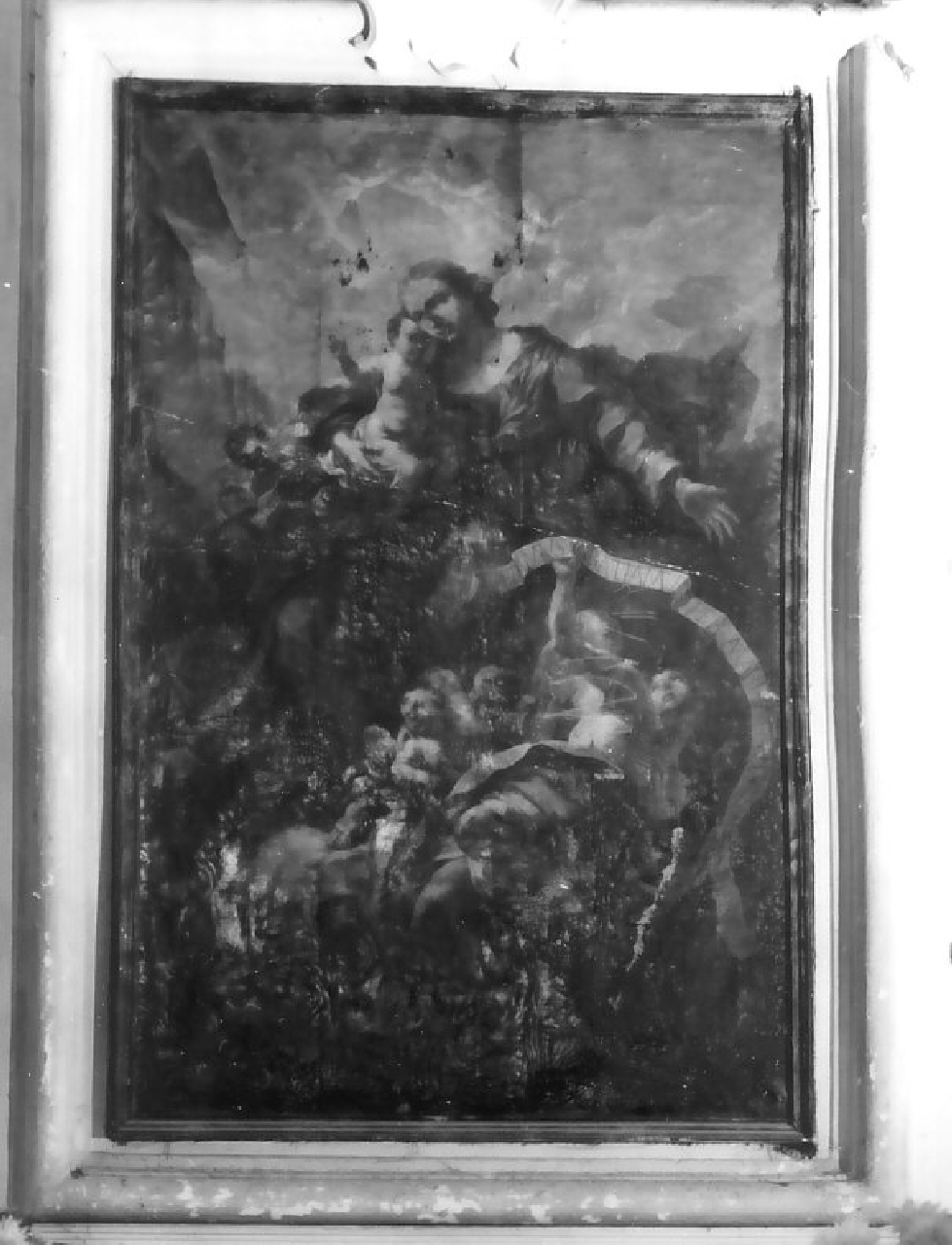 Madonna con Bambino in gloria (dipinto) - ambito Italia meridionale (sec. XVIII)