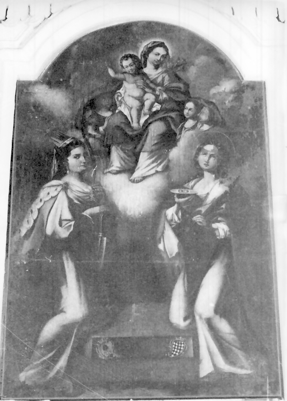 Madonna con Bambino e Santi (dipinto) - ambito Italia meridionale (sec. XVIII)