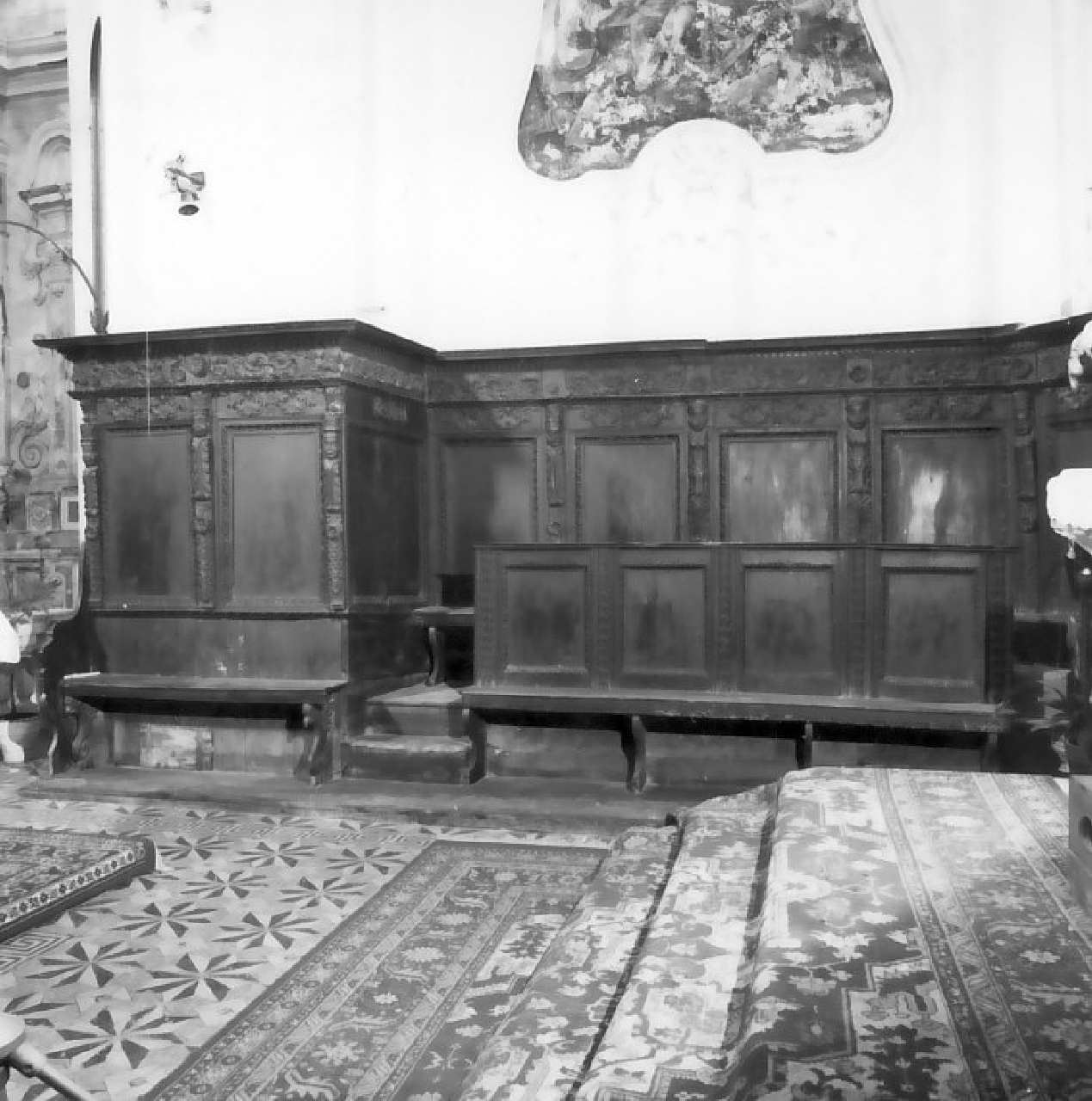 stalli del coro, serie - bottega calabrese (seconda metà sec. XVII)