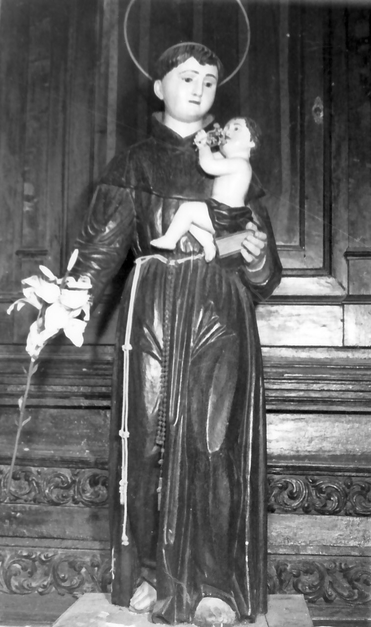 Sant'Antonio da Padova (statua, opera isolata) - bottega Italia meridionale (fine/inizio secc. XVIII/ XIX)