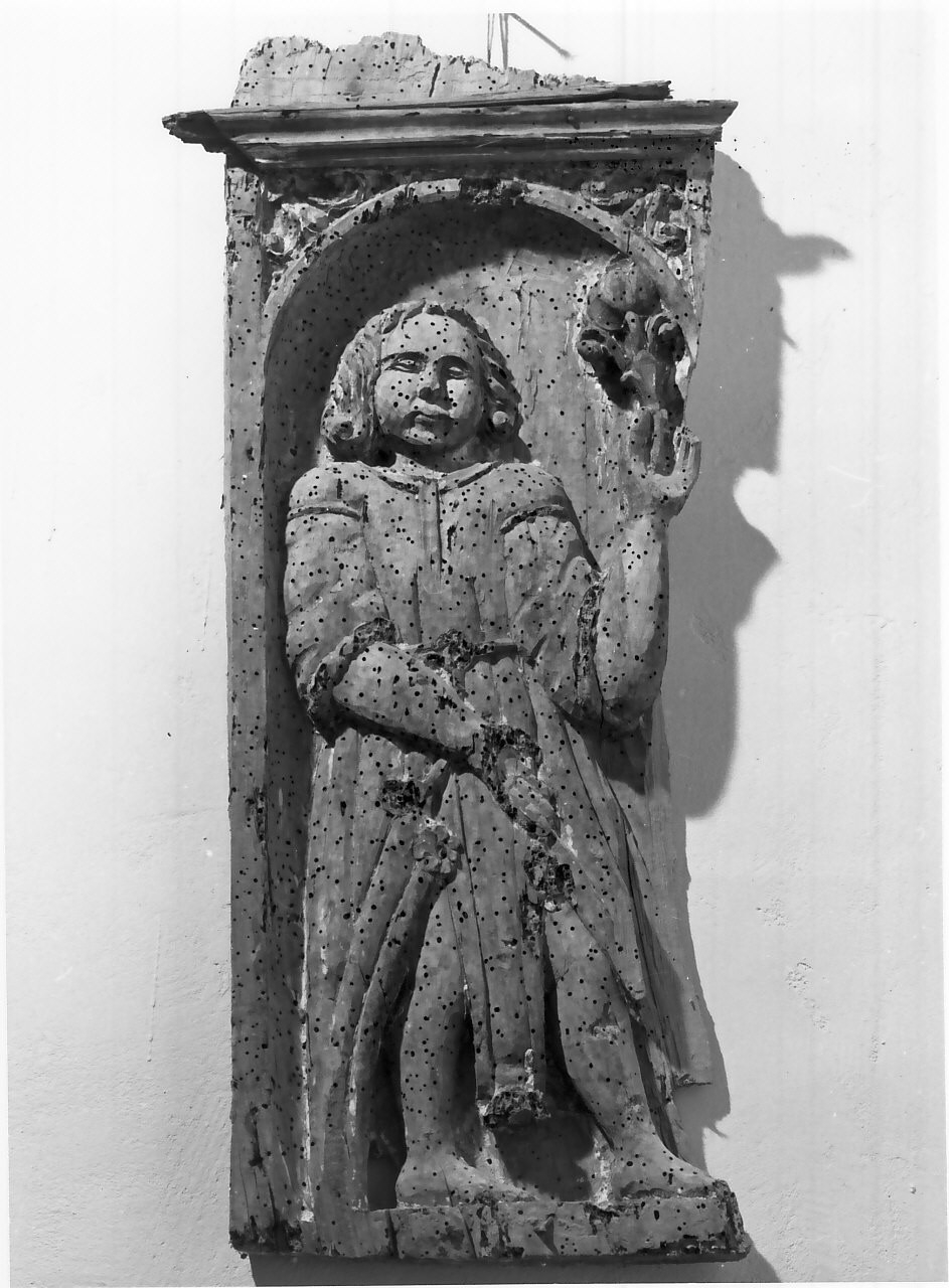 Santo (scultura, frammento) - bottega calabrese (sec. XVII)