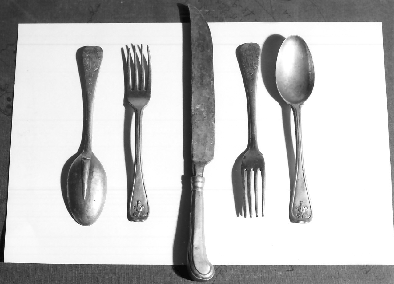 servizio di posate, insieme - bottega napoletana (sec. XVIII)