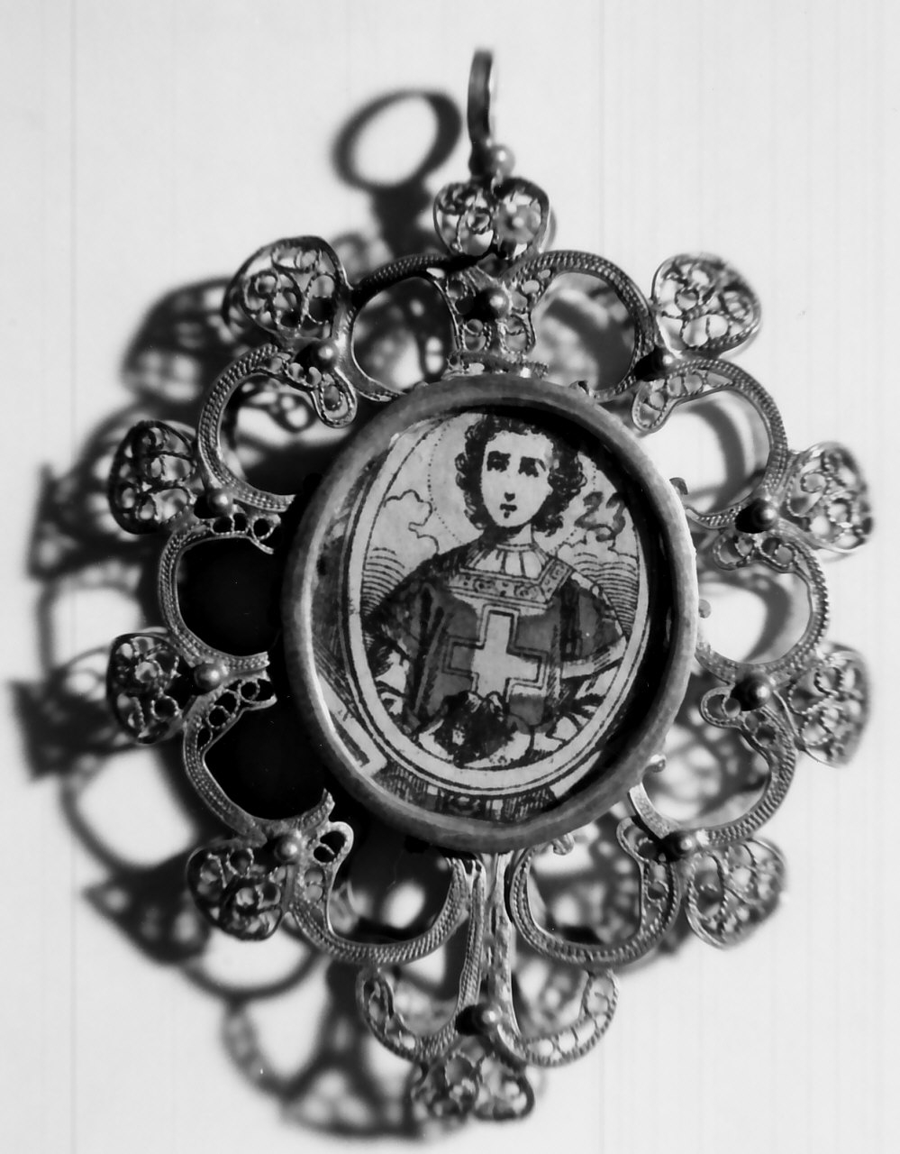 reliquiario a capsula - a medaglione - bottega napoletana (prima metà sec. XIX)