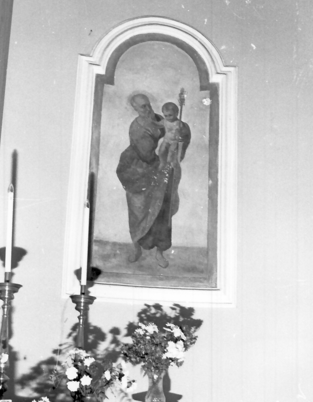 San Giuseppe e Gesù Bambino (dipinto, opera isolata) - bottega Italia meridionale (sec. XIX)