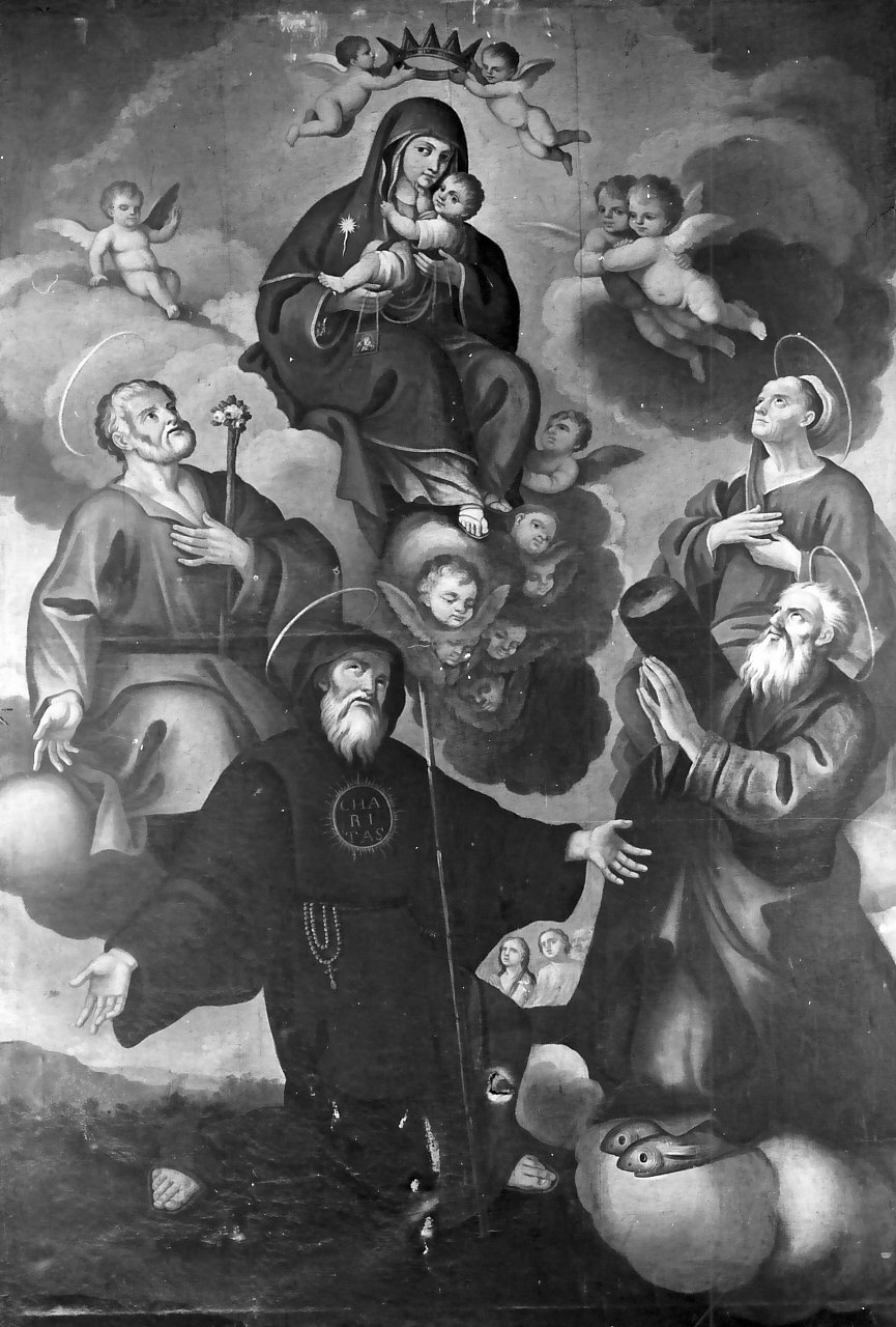 Madonna del Carmelo e santi (dipinto, opera isolata) - ambito Italia meridionale (sec. XVIII)