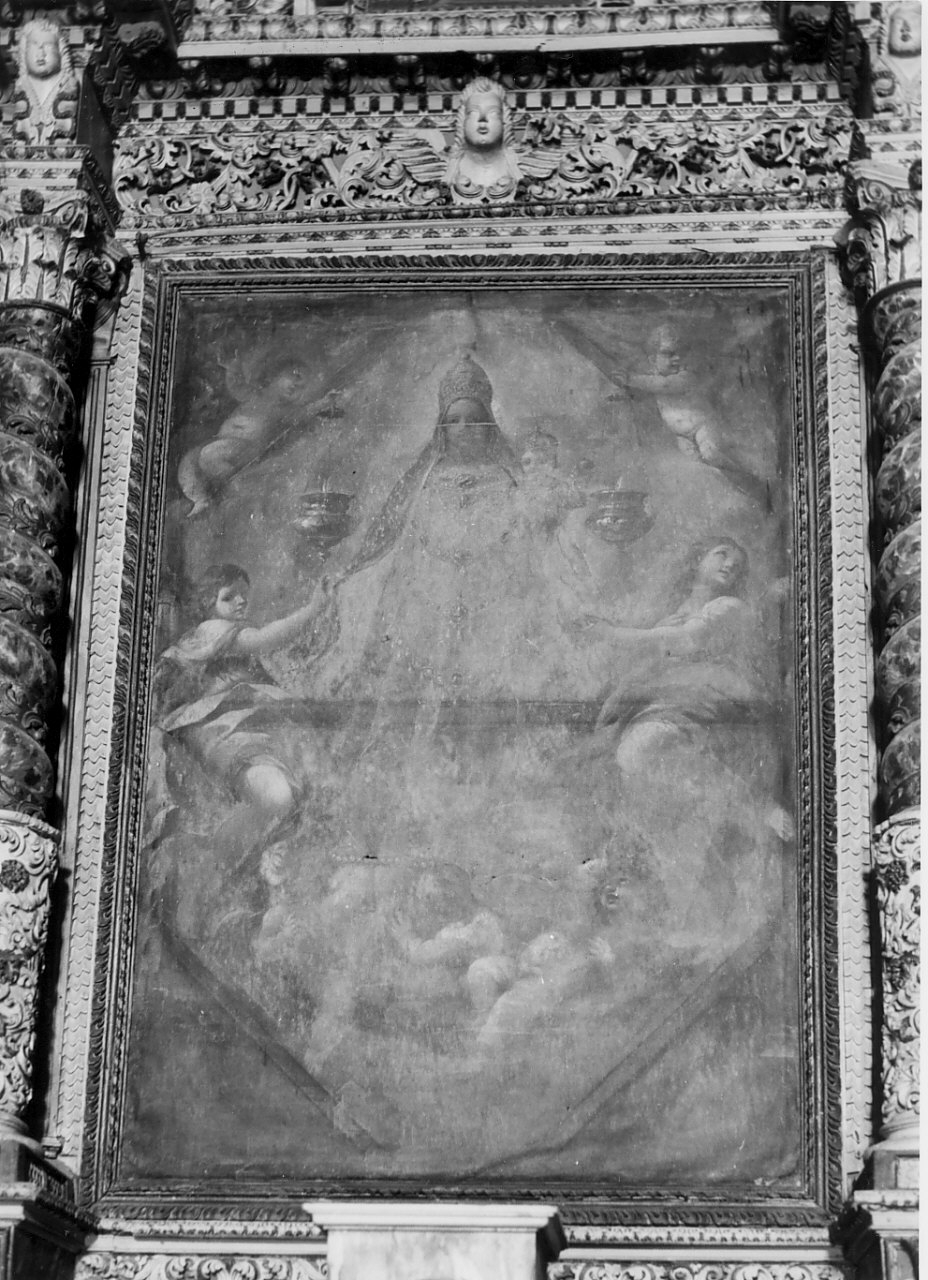 Madonna di Loreto, Madonna con Bambino e angeli (dipinto, elemento d'insieme) - ambito Italia meridionale (fine/inizio secc. XVIII/ XIX)