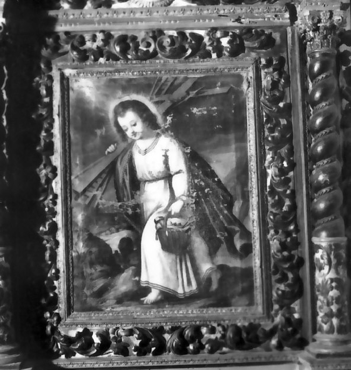 Gesù Bambino con simboli della Passione (dipinto) - ambito Italia meridionale (sec. XVIII)