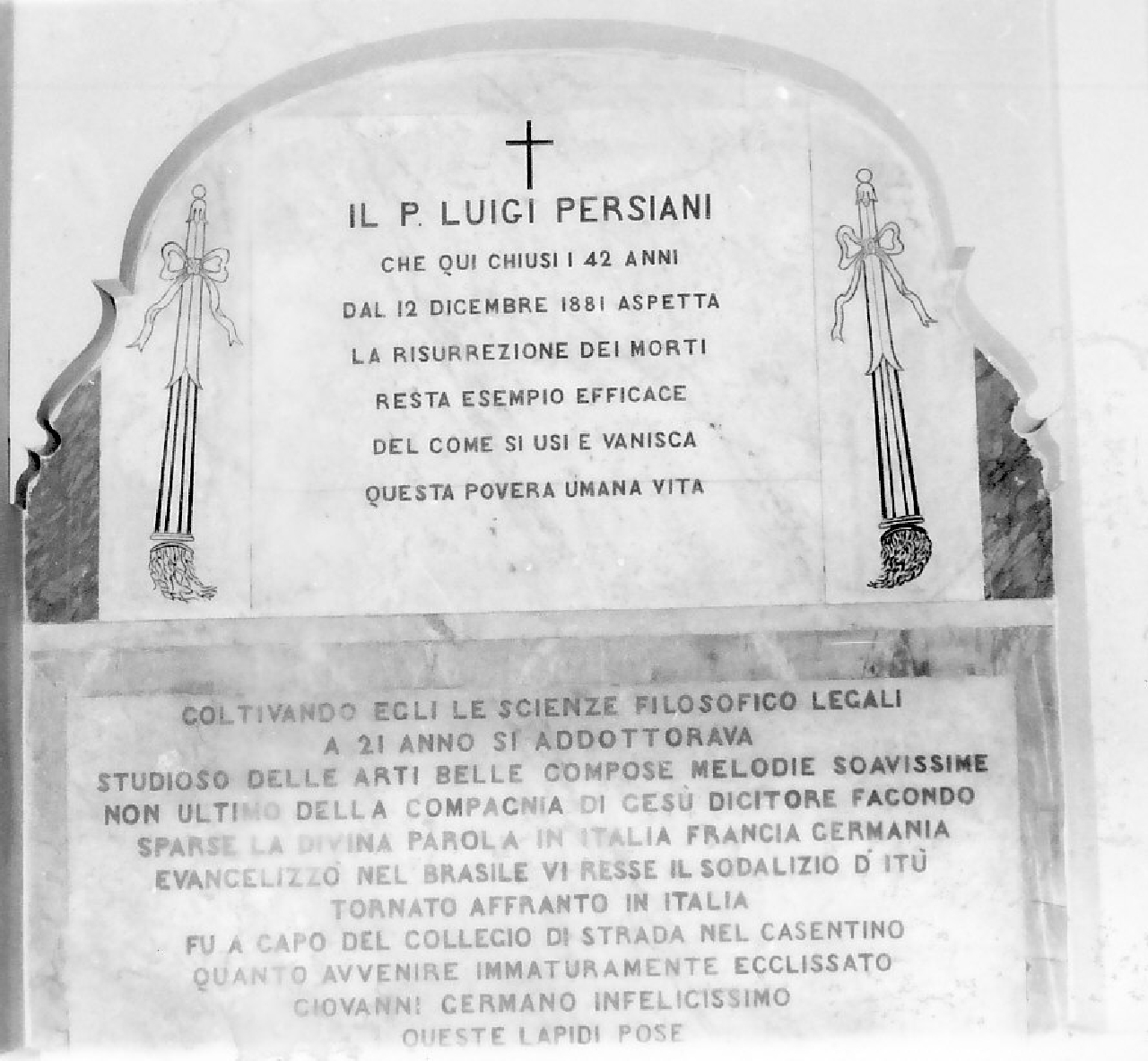 lapide commemorativa - bottega calabrese (sec. XIX)