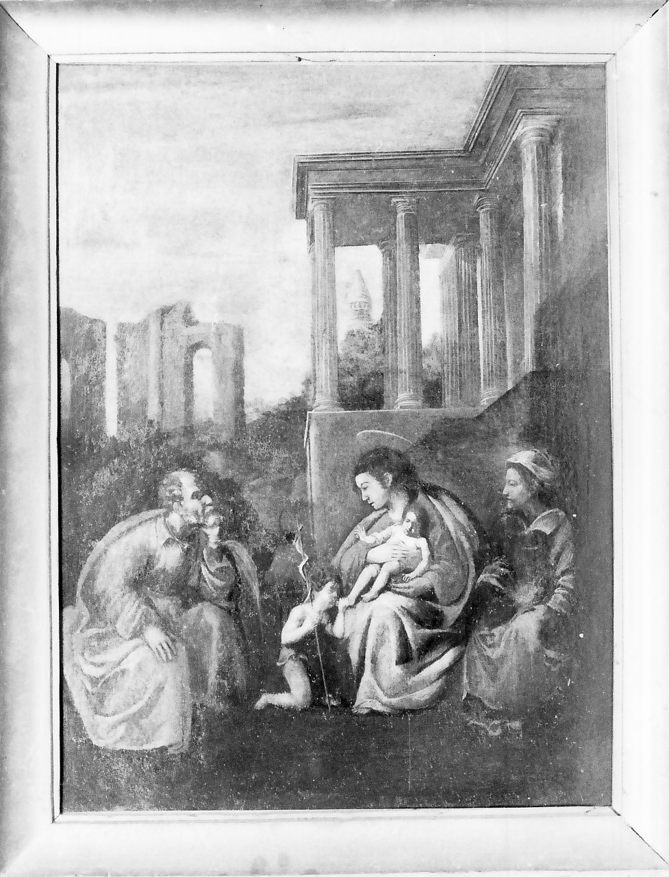 Sacra Famiglia con Sant'Anna e San Giovanni Battista bambino (dipinto) - ambito calabrese (prima metà sec. XIX)