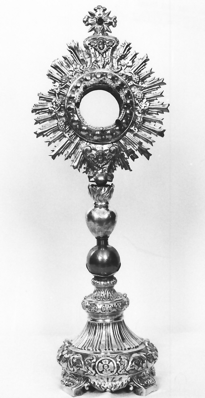 ostensorio - a raggiera - bottega napoletana (sec. XIX)