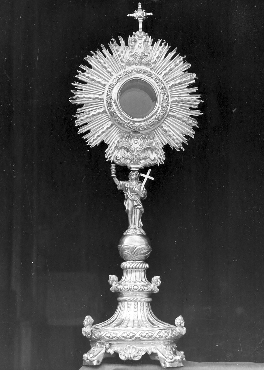 ostensorio - a raggiera - bottega Italia meridionale (sec. XVIII)