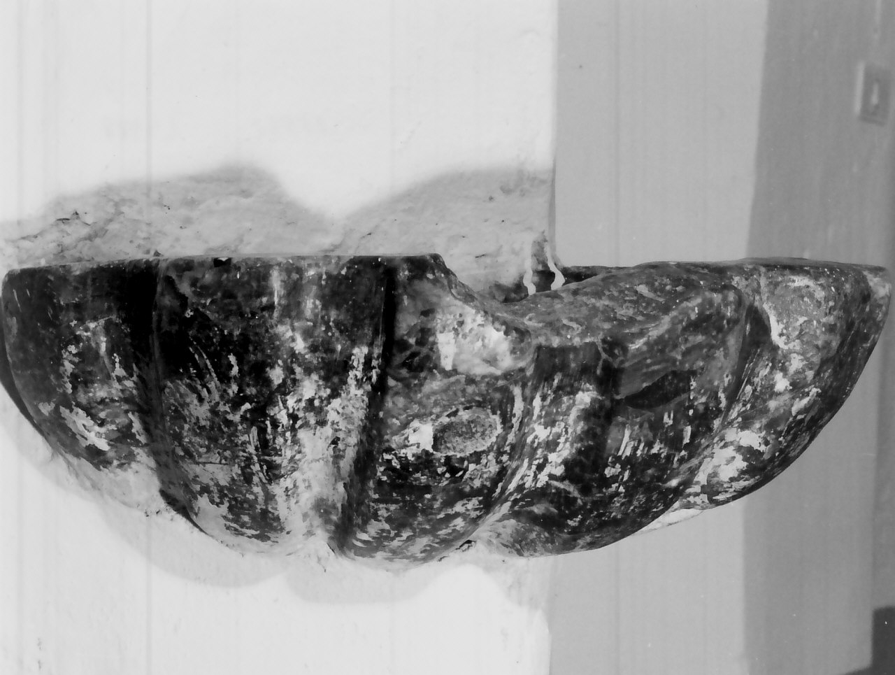 acquasantiera - a conchiglia, opera isolata - bottega Italia meridionale (sec. XVIII)