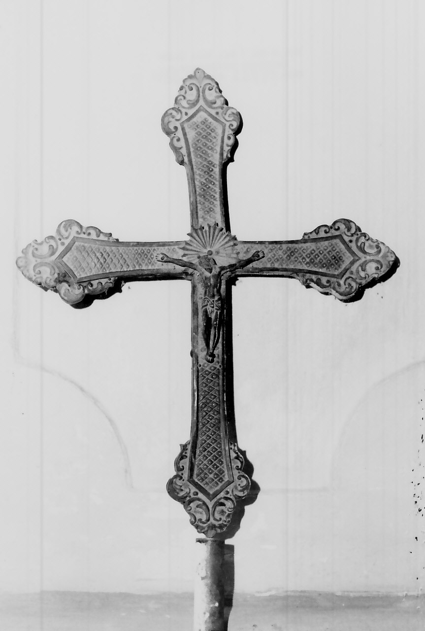 croce processionale, opera isolata - bottega Italia meridionale (prima metà sec. XIX)