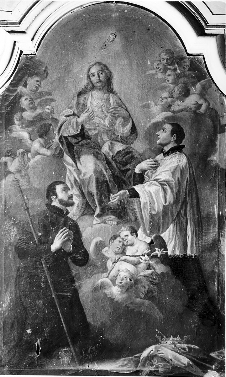 Sacro Cuore di Gesù (dipinto, opera isolata) di Menzele Nicola (sec. XVIII)