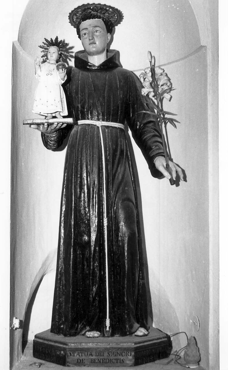 Sant'Antonio da Padova con il bambino (statua) - bottega calabrese (seconda metà sec. XVII)