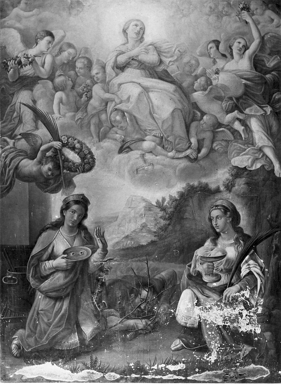 assunzione della Madonna (dipinto, opera isolata) di Santoro Giovanni Battista (sec. XIX)