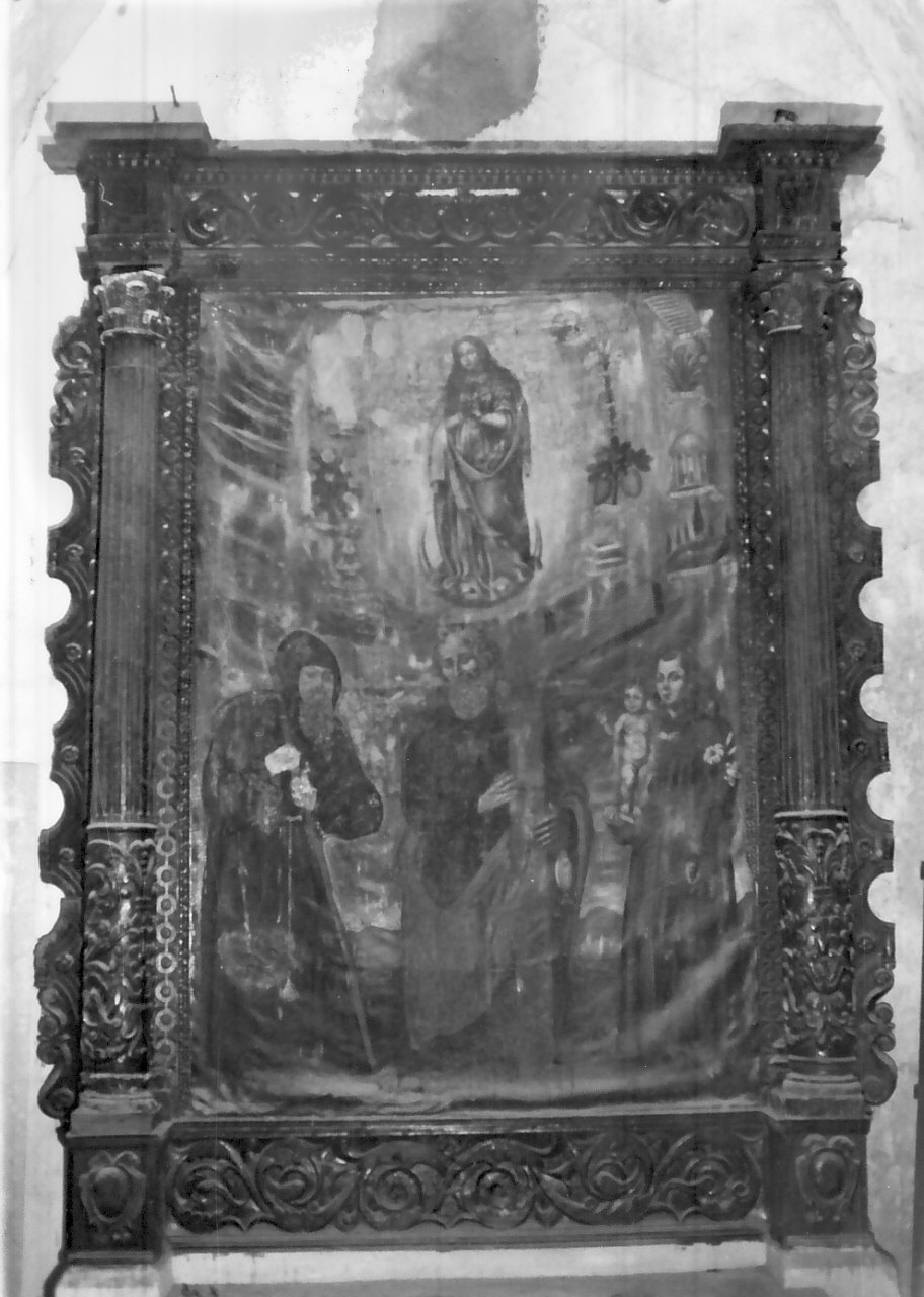 cornice di pala d'altare, opera isolata - bottega calabrese (seconda metà sec. XVIII)