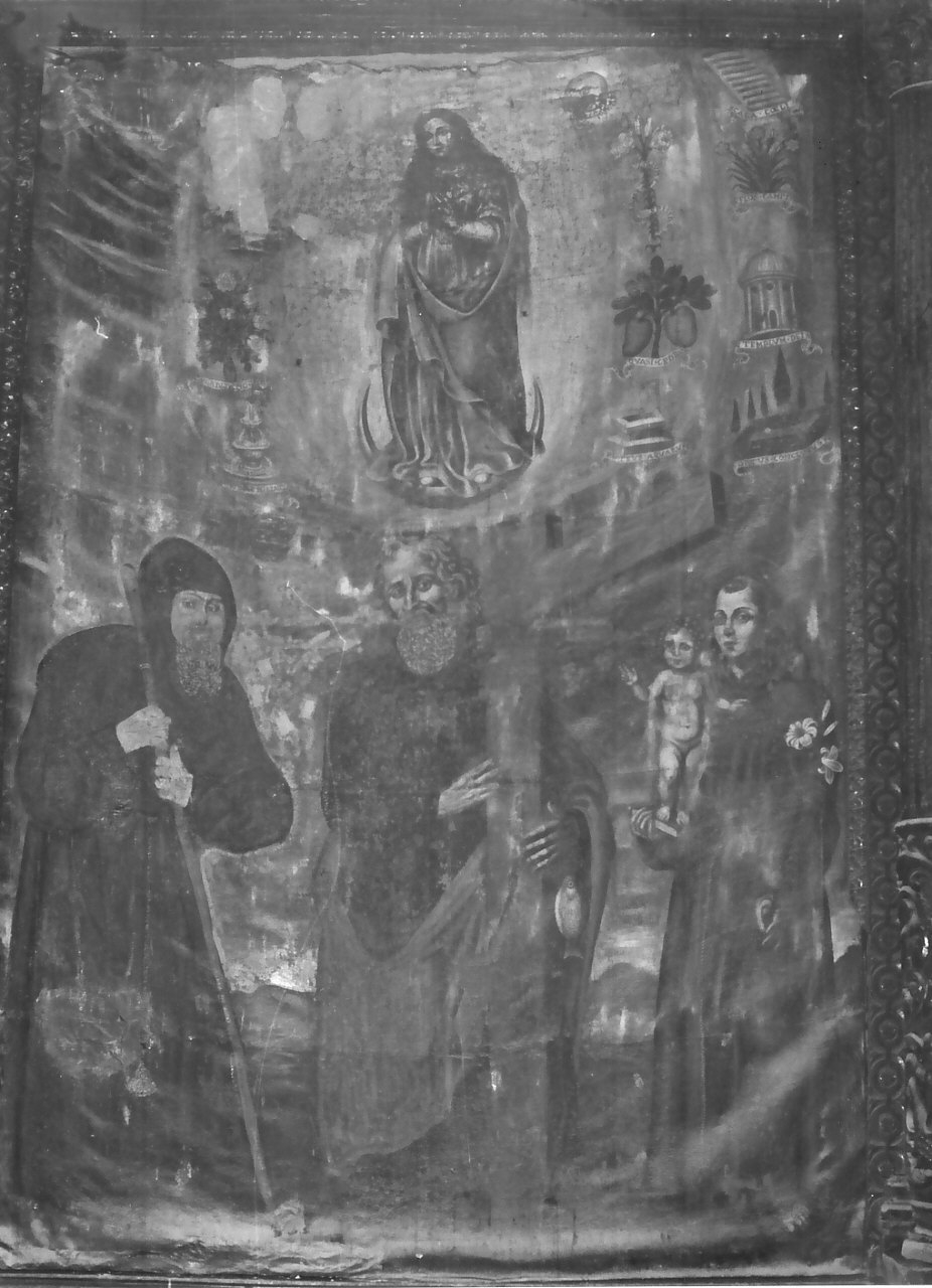 Madonna Immacolata e Santi (dipinto, opera isolata) - bottega calabrese (fine/inizio secc. XVIII/ XIX)