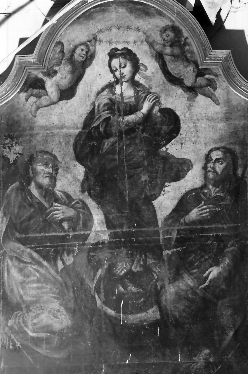 Immacolata Concezione e santi (dipinto) - ambito Italia meridionale (sec. XIX)
