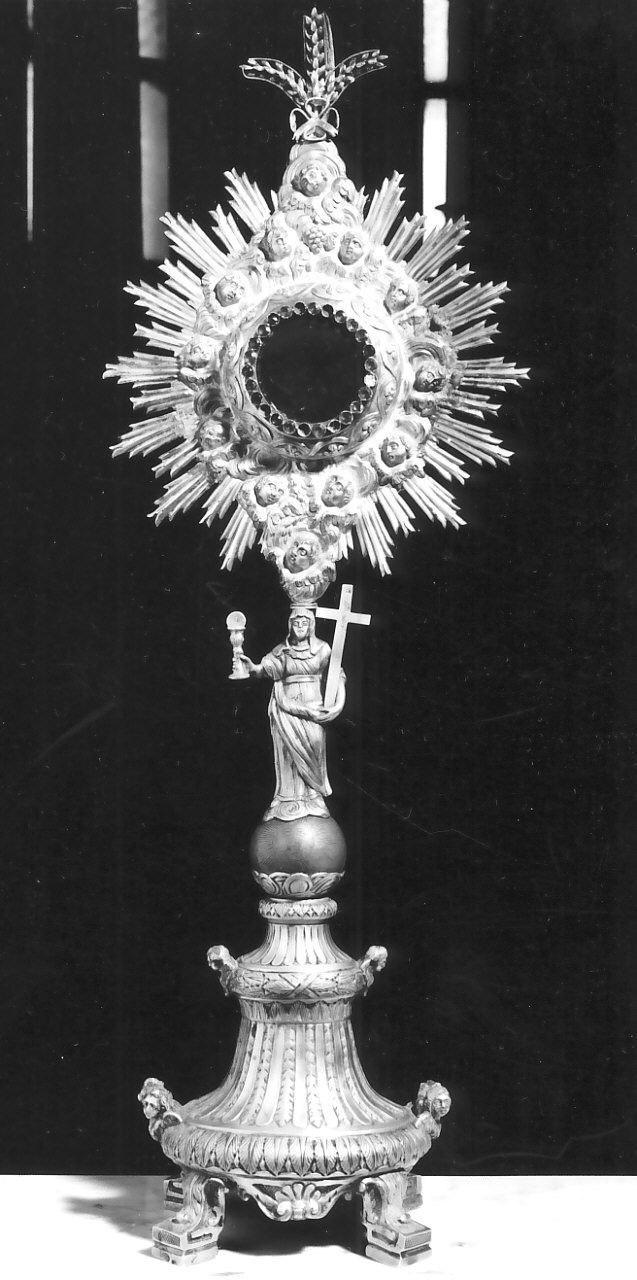 ostensorio - a raggiera - bottega Italia meridionale (sec. XIX)