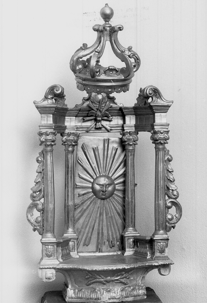baldacchino, opera isolata - bottega Italia meridionale (seconda metà sec. XIX)