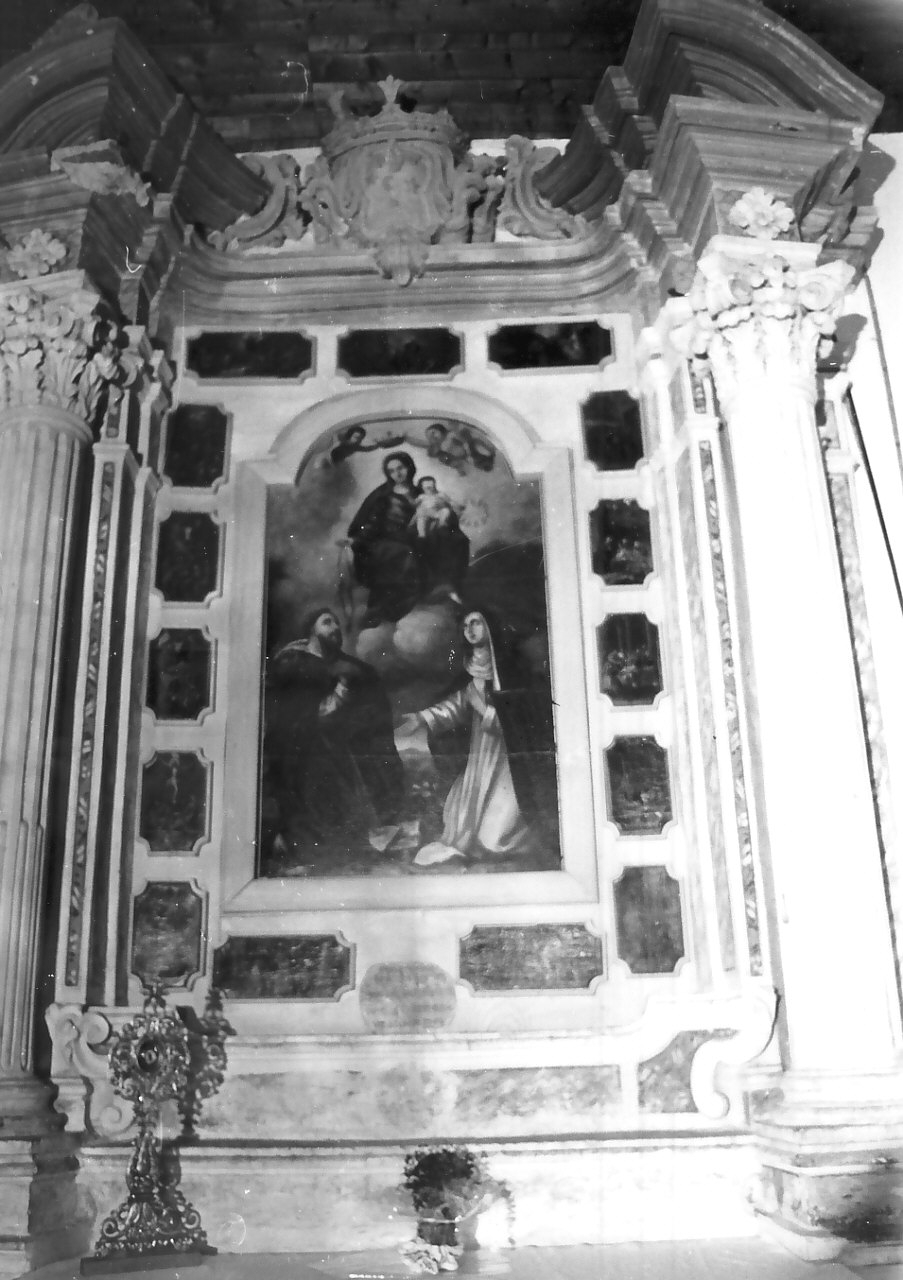 Madonna del Rosario con Santi domenicani e misteri del rosario (polittico, opera isolata) - ambito napoletano (sec. XVIII)